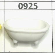 0925-  White Tub 3D Focal Bead
