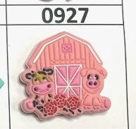 0927- Pink Barn Focal Bead