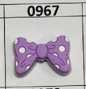 0967- Purple Dot BowFocal Bead