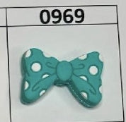 0969- Teal Bow Focal Bead