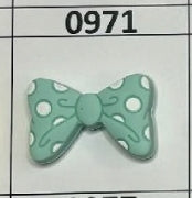 0971- Mint Bow Focal Bead