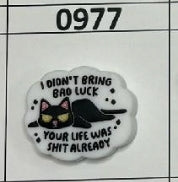 0977- Don't Bring Bad Luck Focal Bead