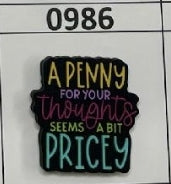 0986- A Penny for Your Thoughts Focal Bead