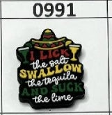 0991- Salt, Tequila, Lime Focal Bead