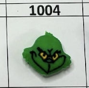 1004- 3D Green Head Focal Bead
