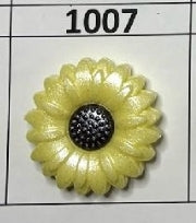1007- Yellow Pearl Flower Focal Bead