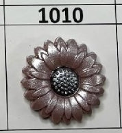 1010- Mauve Flower Pearl Focal Bead