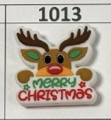 1013- Merry Christmas Reindeer Focal Bead
