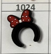 1024- Mouse Bow Bead Band Focal Bead