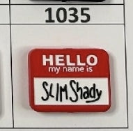 1035- My Name is Slim Shady Focal Bead