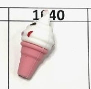 1040- 3D Ice Cream Cone Focal Bead