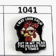 1041- Pecked You 3 Times Focal Bead