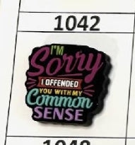 1042- Common Sense Focal Bead