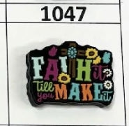 1047- Faith it Til You Make It Focal Bead