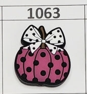 1063- Magenta Pumpkin Focal Bead