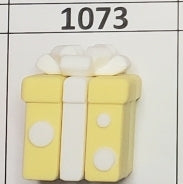 1073- Yellow Gift No Hole Focal Bead