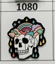 1080- Rainbow Skull Focal Bead