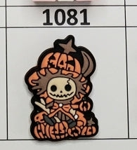 1081- Scarecrow Pumpkin Focal Bead