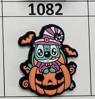 1082- Blue Guy Pumpkin Focal Bead