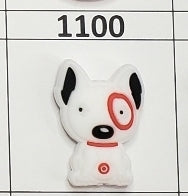 1100- 3D Target Dog Focal Bead