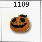 1109- 3D Pumpkin Focal Bead