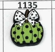 1135- Green Pumpkin Focal Bead