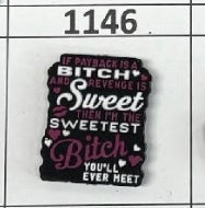 1146- Sweetest B You'll Ever Know Focal Bead