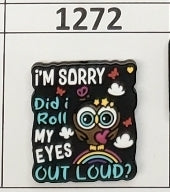 1272- Roll My Eyes Outloud Focal Bead