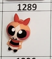 1289- 3D Pink Power Girl Focal Bead