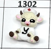 1302- 3D Nurse Cow Focal Bead