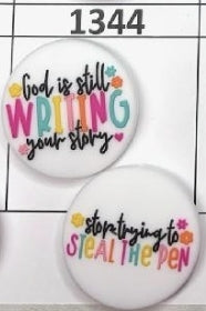 1344- God is Still Writing Focal Bead