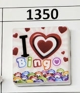 1350- I Heart Bingo Focal Bead