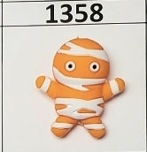 1358- 3D Orange Mummy Focal Bead