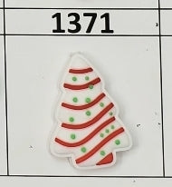 1371- White Christmas Cake Focal Bead