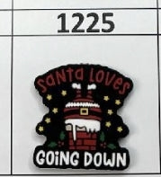 1225- Santa Loves Going Down Focal Bead