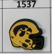 1537- Iowa Hawk Helmet Focal Bead