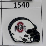 1540- Buckeyes Helmet Focal Bead