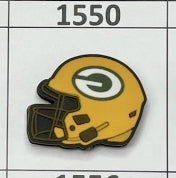 1550- Green Helmet Focal Bead