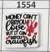 1554- Bayou Love/Crawfish Focal Bead