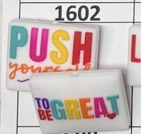 1602- Push Yourself Focal Bead