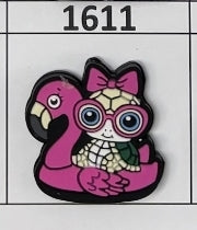 1611- Flamingo Turtle Focal Bead