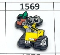 1569- Wall with Flower  Focal Bead