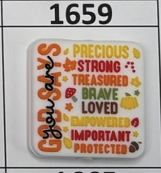 1659- God Says You Are Focal Bead