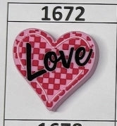 1672- Love Heart Focal Bead
