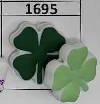 1695a- Clover Dark Green Focal Bead