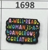 1698- Well Read Woman Focal Bead