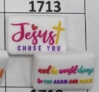 1713- Jesus Chose You Focal Bead