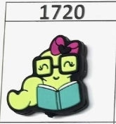 1720- Book Worm Focal Bead