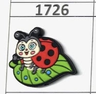 1726- Lady Bug on Leaf Focal Bead