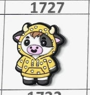 1727- Yellow Raincoat Cow Focal Bead